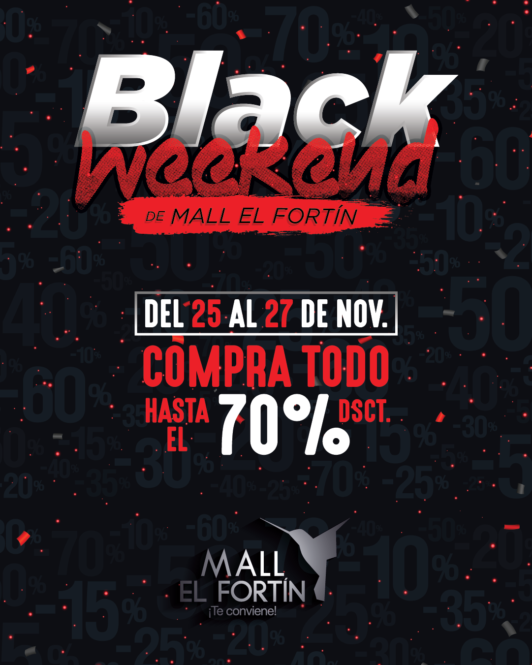 BLACK WEEKEND DESDE EL 25/11/2022 HASTA EL 27/11/2022